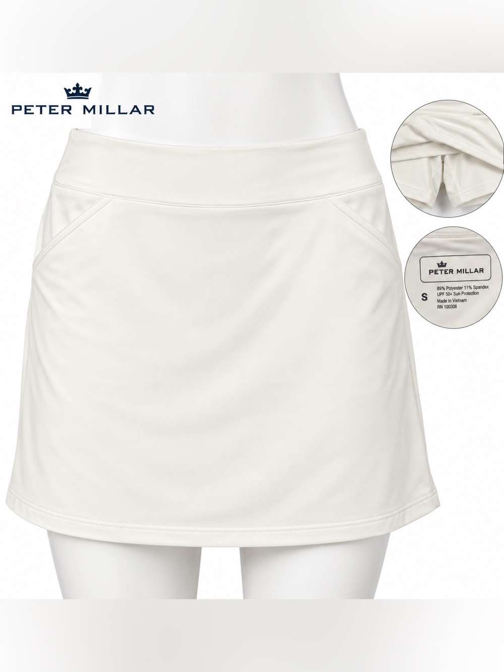 Peter Millar White Mini Skort